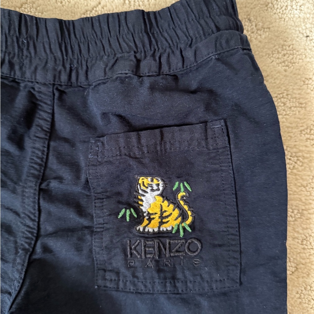 Kenzo Kids Navy Shorts with Tiger on the back - Picture 3 of 4